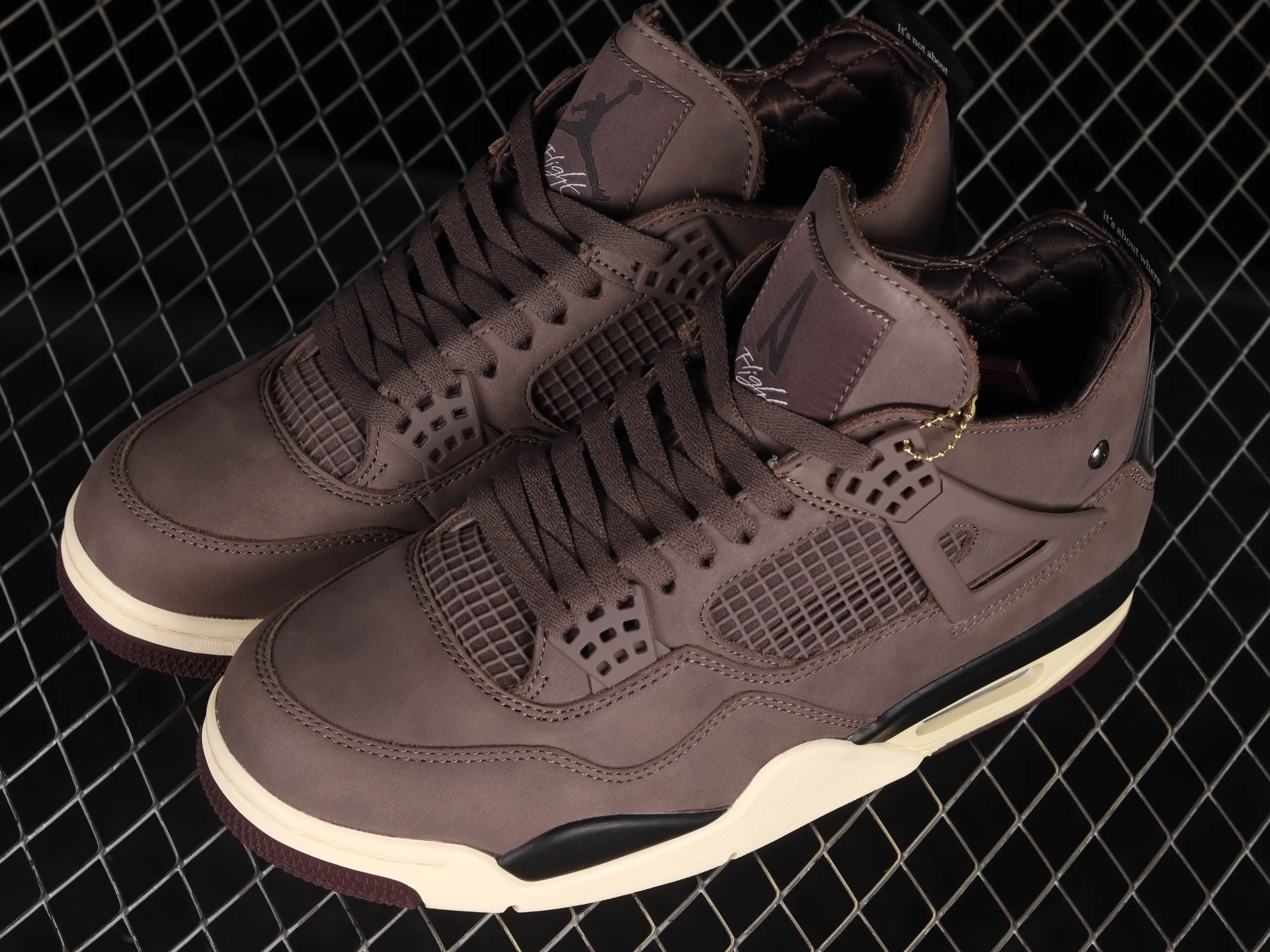 All categories Air Jordan Jordan series basketball shoes Air Jordan 4 pure original version A Ma Maniére x Air Jordan 4 "Violet Ore" AJ4 Joe 4 joint model burgundy red DV6773-220